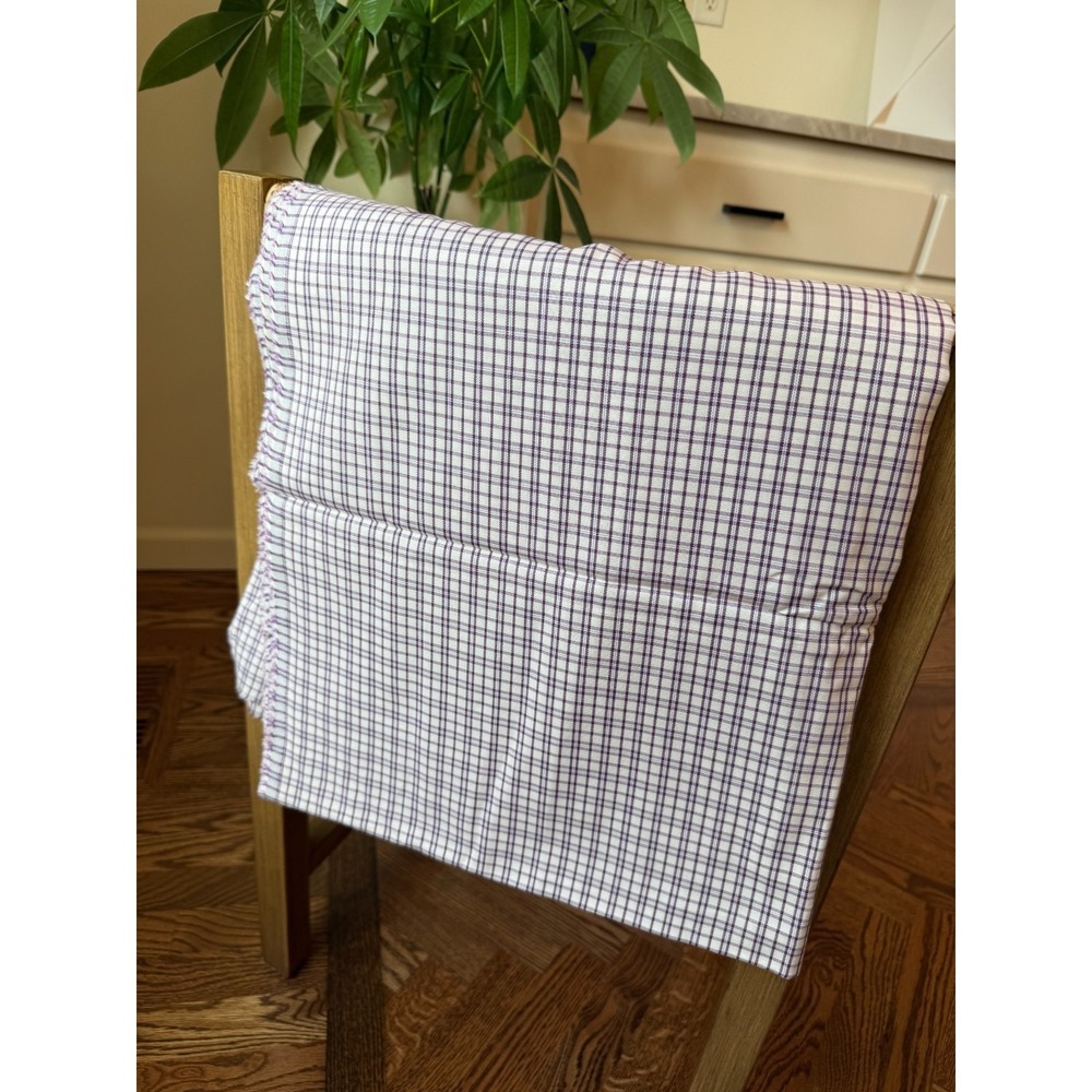 Vintage Pendleton Woolen Mills Purple White Plaid "Cottons" 3 1/2 Yard x 58" Cut